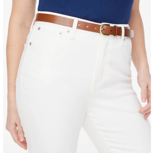 J. Crew Factory BX451 Curvy essential straight white jean stretch size 35Tall - Picture 7 of 13